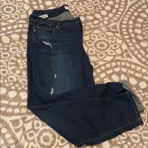 Torrid distresses boyfriend jean